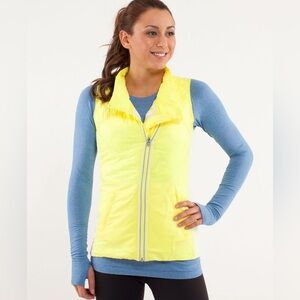 Lululemon What The Fluff Vest Clarity Yellow Rare